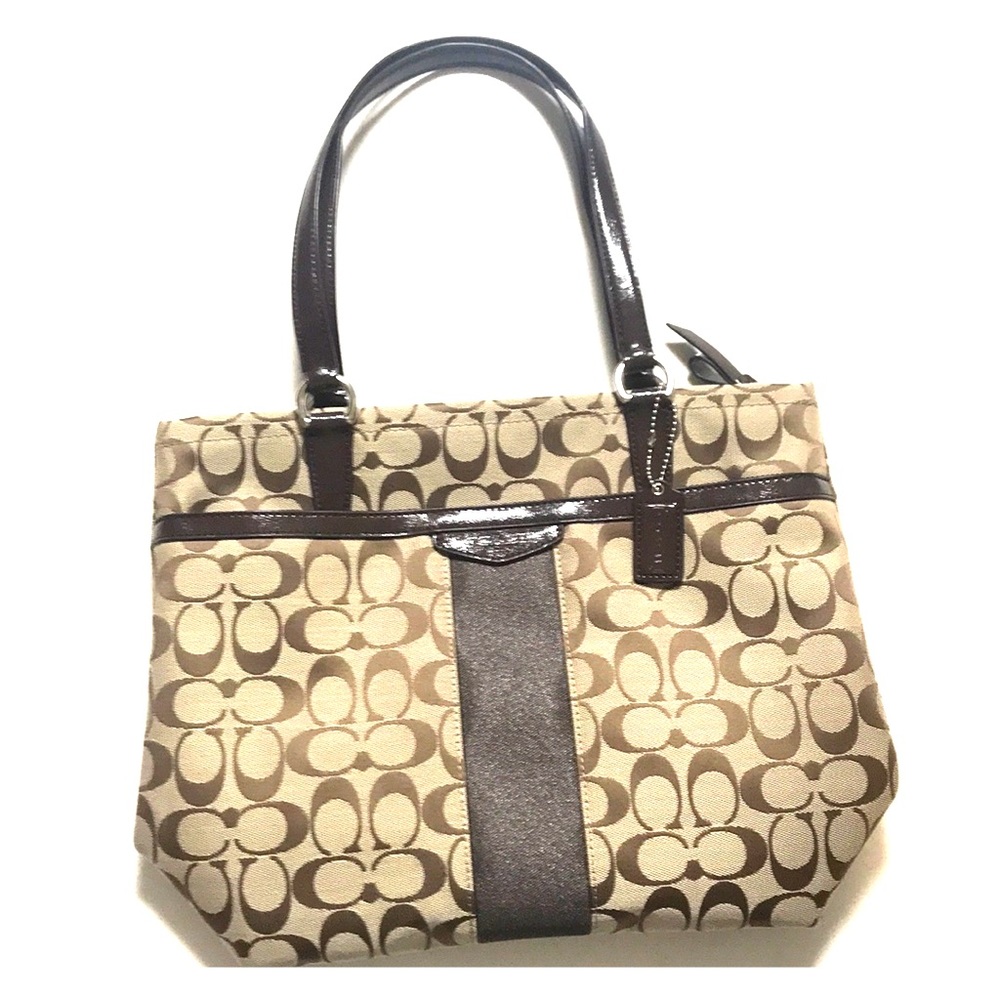 Coach signature canvas tote